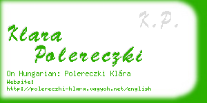 klara polereczki business card